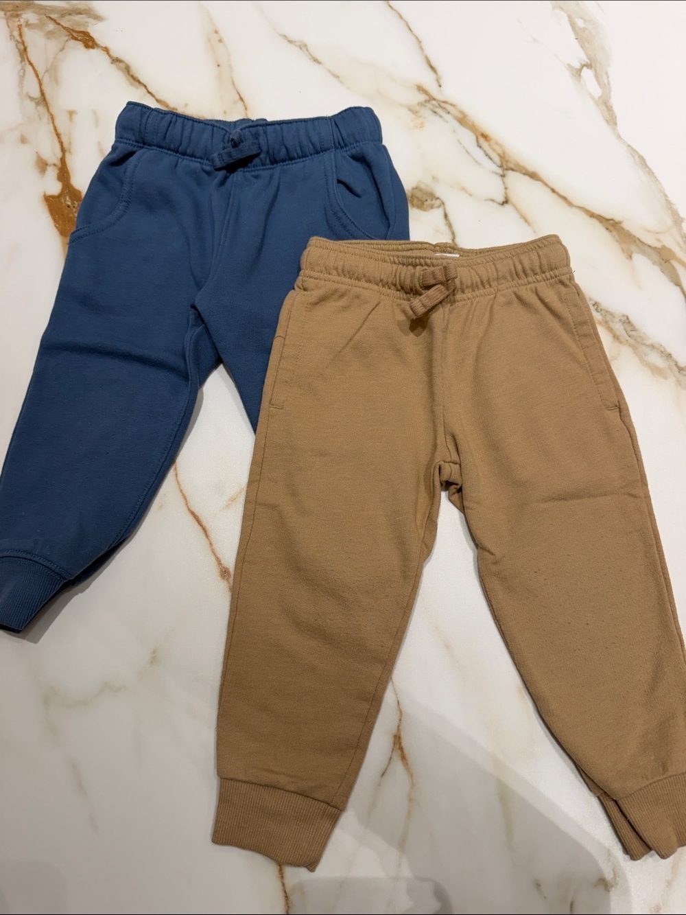 Carter's Cozy Jogger Set - Blue & Tan 2T